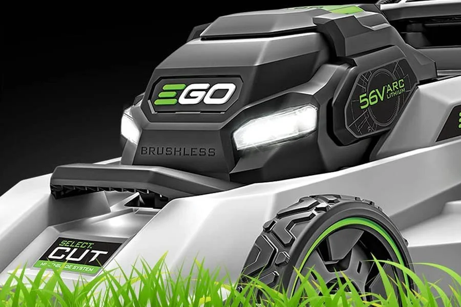 self-propelled electric lawn mower